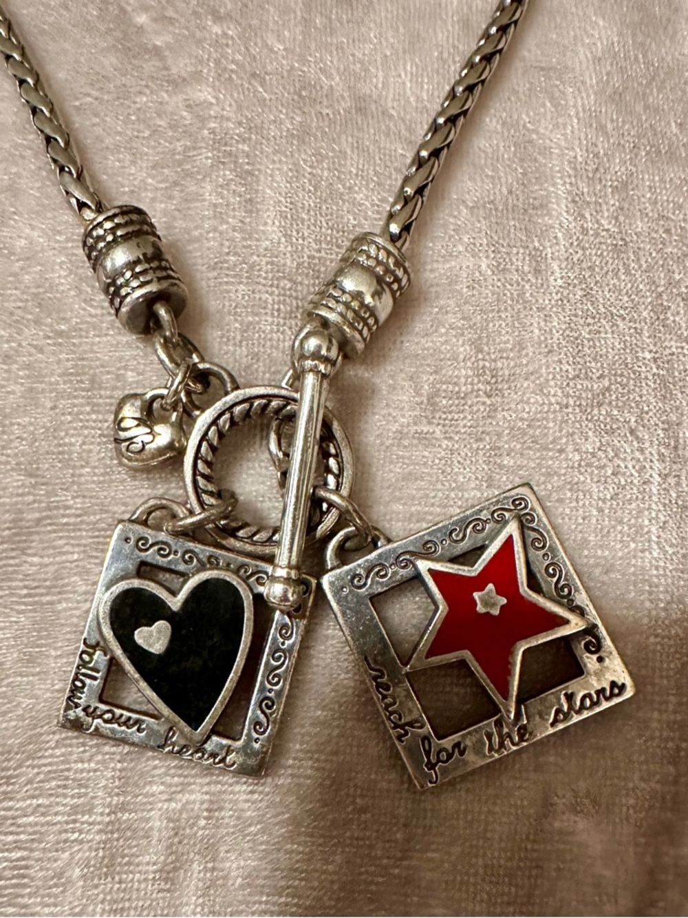 Brighton Hollywood Dream Star Heart Toggle Pendant Necklace